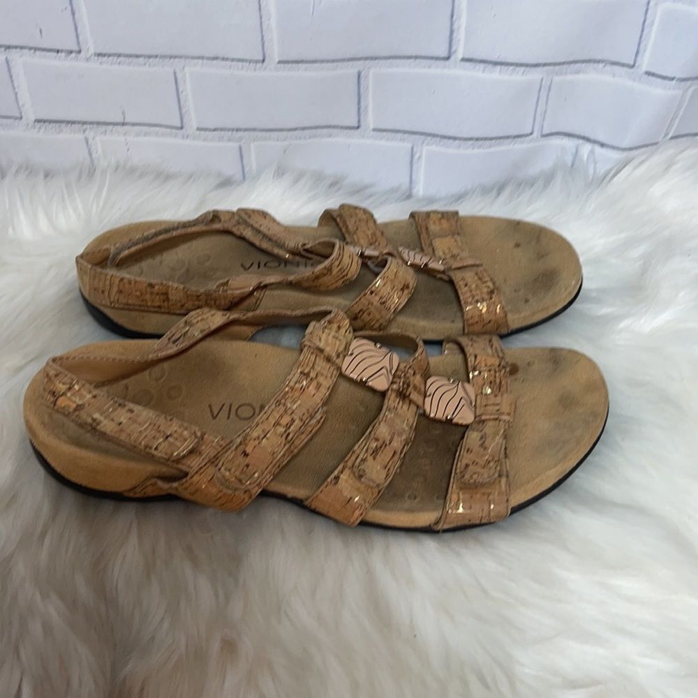 Vionic Amber Adjustable Triple Strap Slides Sz 8 - image 4